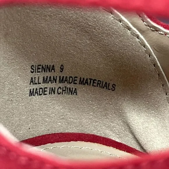 Charlotte Russe red Sienna womens strappy heel size 9 party formal cocktail - Picture 6 of 8